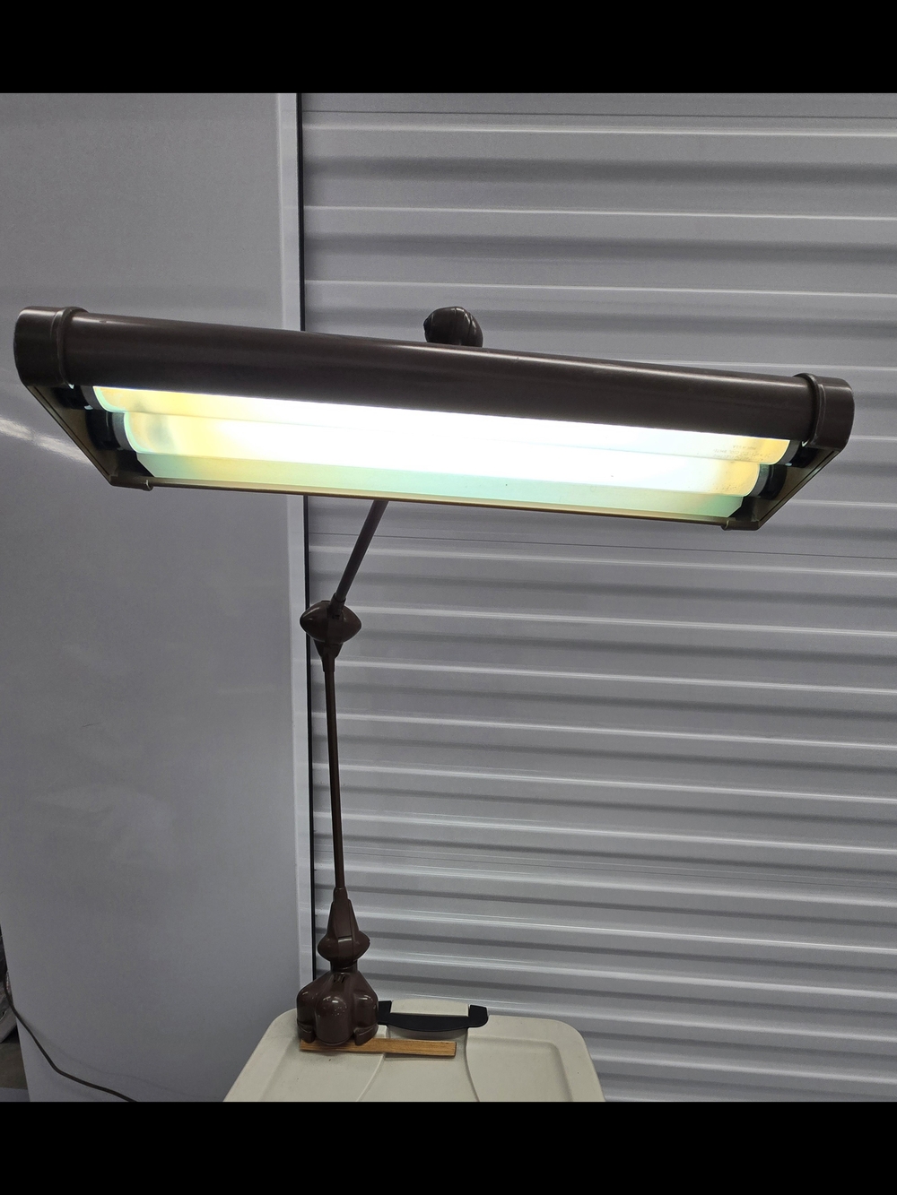 Vintage Art Specialty Co Flexo Clamp On Desk/Drafting Light Lamp Brown EXCELLENT